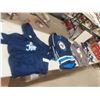 Image 1 : Jets Gear ; Jersey SZ XXL, Jersey Sz M/L, Hoody Sz XL + 2 XL, 2 Hats, Puck, plus more