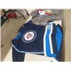 Image 4 : Jets Gear ; Jersey SZ XXL, Jersey Sz M/L, Hoody Sz XL + 2 XL, 2 Hats, Puck, plus more