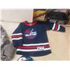Image 9 : Jets Gear ; Jersey SZ XXL, Jersey Sz M/L, Hoody Sz XL + 2 XL, 2 Hats, Puck, plus more
