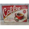 Image 2 : Metal Coffee Sign 11" x 16", Digital Answer Machine, Window Fan