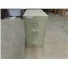 Image 1 : Metal Filing Cabinet - 2 Drawer 15" x 27" x 28" 