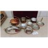 Image 1 : Copper Pots + Pans - 9pcs 