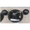 Image 2 : Vintage Dome Turntable with Dust Cover + 2 Speakers