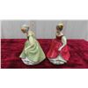 Image 3 : 2 Royal Doulton Figurines 1966 ; Fair Maiden 5.5" + 5.25" 