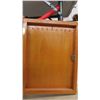 Image 8 : Oak Framed Mirrored Cabinet 15" x 20" , Coasters, Cigarette Case, Serving Tray, 