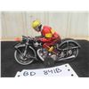 Image 2 : Vintage Mad in Western Germany Tin Motorcycle Racer 6.25" , Friction Motor -