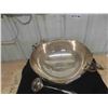 Image 2 : Vintage Large Plated Punch Bowl with Elk Head Handles 15" w by 9.5" Tall - Great 