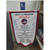 Image 1 : HUGE ! Amazing Winnipeg Jets Autographed Vinyl Banner 30" x 48" Signed By Legends