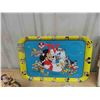Image 2 : Disney + Winnie the Pooh Lot ; Vintage Disney Serving tray, Wooden Pluto Toy & Winnie