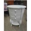 Image 1 : Painted End Table / Stand - 3 Drawer 14" x 20" x 31" 