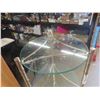 Image 2 : What Not Glass + Brass Shelf 15" x 58" tall 