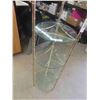 Image 3 : What Not Glass + Brass Shelf 15" x 58" tall 
