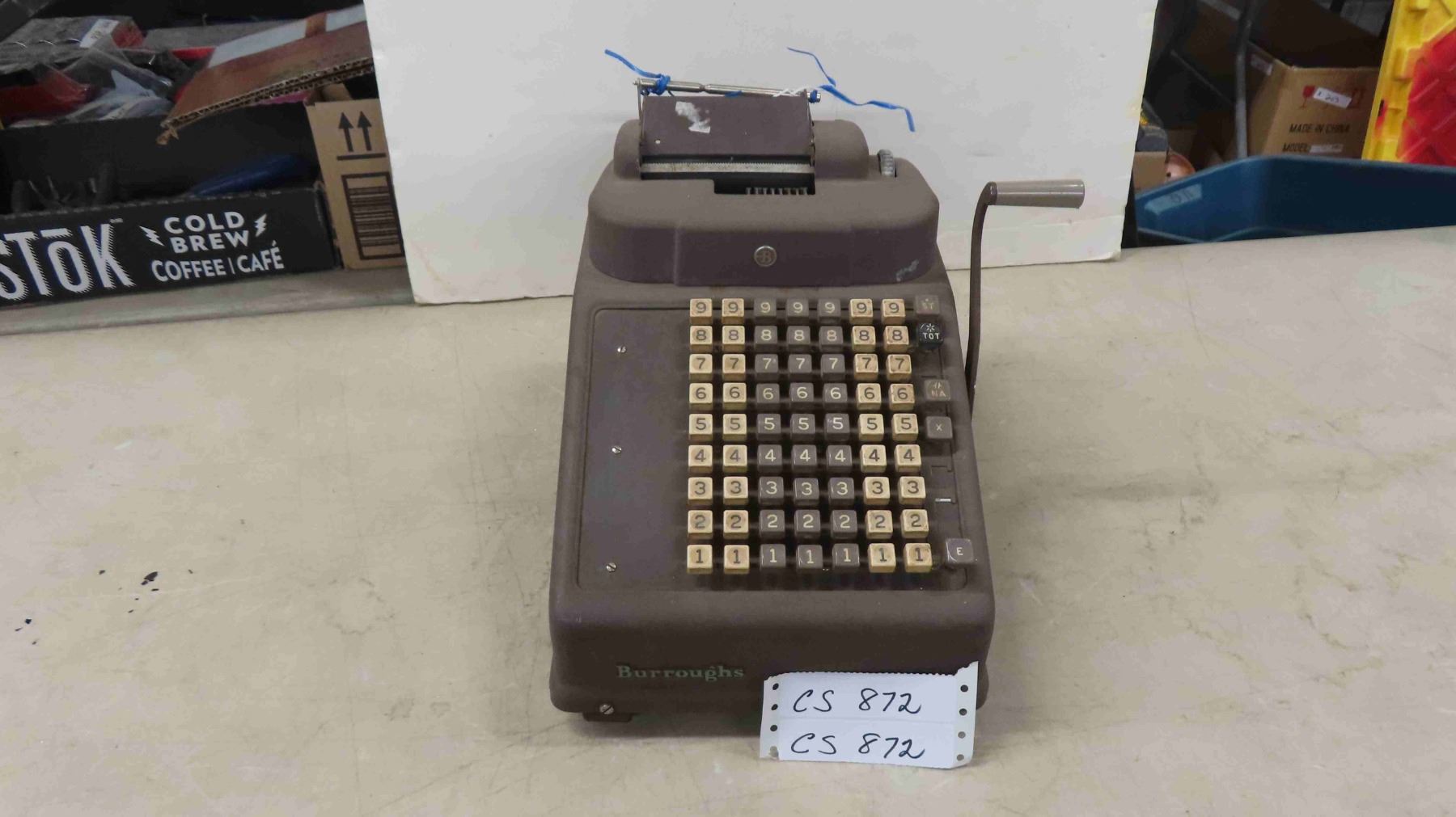 Vintage Burroughs Adding Machine - McSherry Auction Service Ltd.