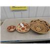 Image 1 : 3 Weaved Baskets / Bowls - Biggest 5" x 16.5" 