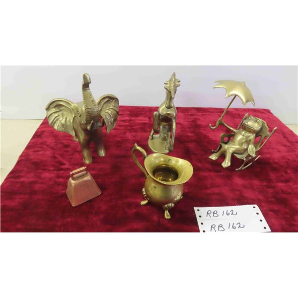 4 pcs Brass - Tallest 7.75" 