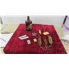 Image 1 : Vintage Lighters, Brass Pocket Balancer, Quartz Alarm, Old Bottle