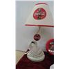 Image 2 : 14 Coca-Cola Caps, Coke Lamp 18" , Coke Clock 7.5" - All work 