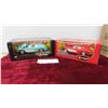Image 1 : 2 Bburago 1957 Corvette Replicas 1:24 Scale ; Red + Aqua/ Blue