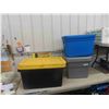 Image 1 : 7 Storage Tote Bins with Lids