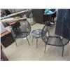 Image 1 : 3 pc Patio Set : 2 Chairs + Stand - New Condition