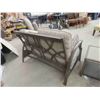 Image 8 : 5 pc Patio Set ; Settee 52" wide, 2 Chairs, 2 Stands ; 18" x 20" x 20" & Umbrella