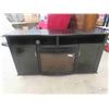 Image 1 : Big TV Stand Combo Fireplace Mantle with Electric Heater 16" x 36" x 65" 