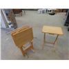 Image 1 : Set of 4 Wooden TV Stands with Rack