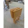 Image 2 : Set of 4 Wooden TV Stands with Rack