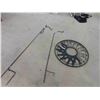 Image 1 : 2 Wrought Iron Plant Hangers & 34" Wide Wrought Iron Décor 