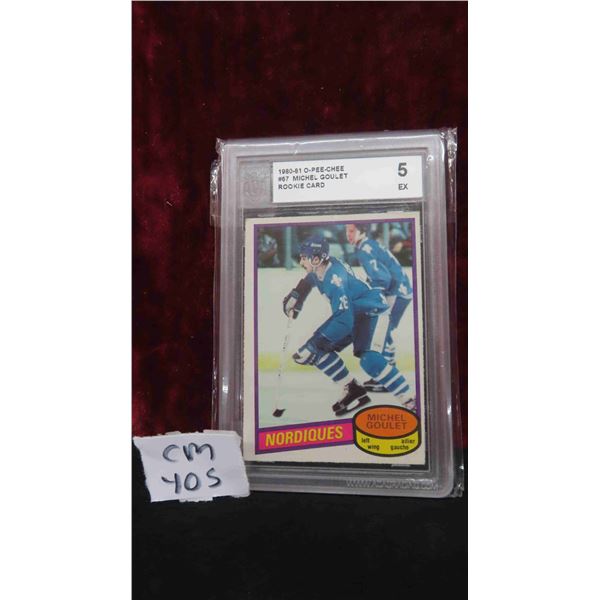 Graded 1980/81 Michel Goulet Rookie Card