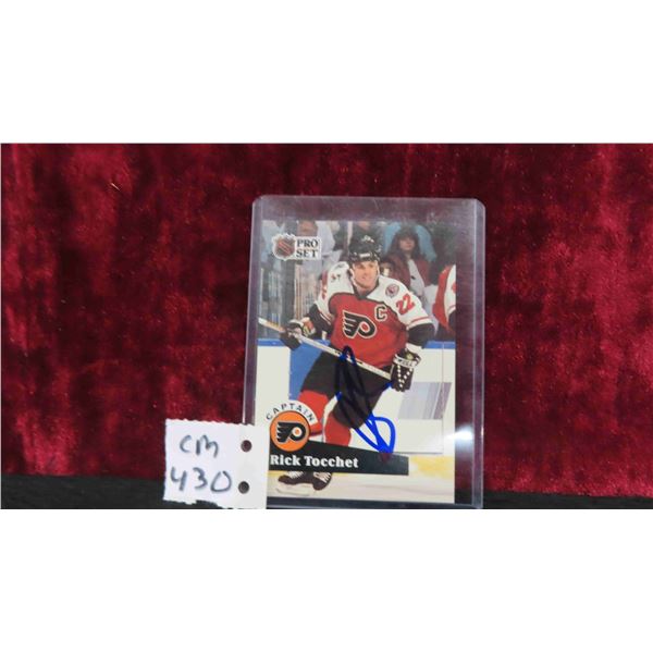 Autographed Rick Tocchet Philadelphia Flyers Card