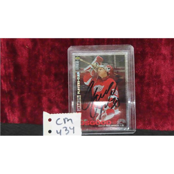 Autographed Chris Osgood Detroit Red Wings Card