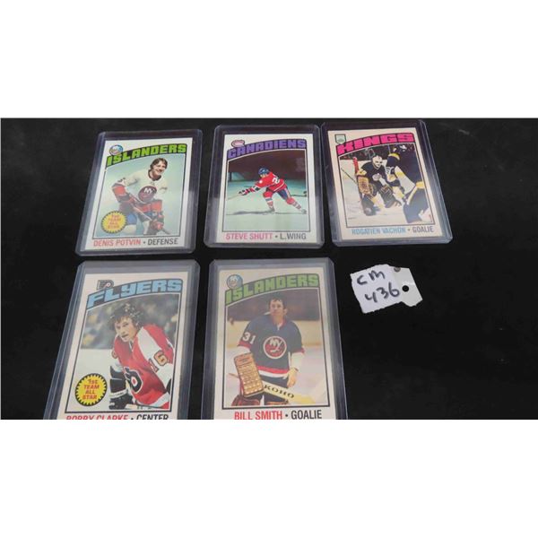 (5) 1976/77 Hockey Cards