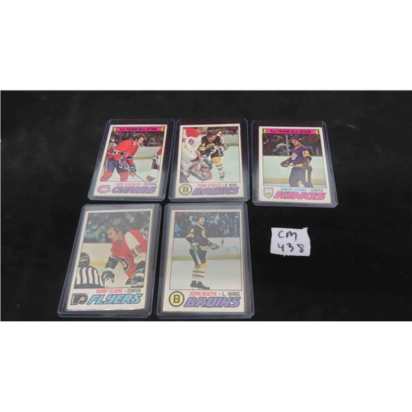 (5) 1977/78 Hockey Cards