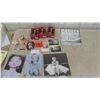 Image 1 : Marilyn Monroe ; 2 Metal Signs 8" x 12" , 2 Calendars, Carlton Ornaments