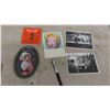 Image 4 : Marilyn Monroe ; 2 Metal Signs 8" x 12" , 2 Calendars, Carlton Ornaments