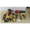 Image 1 : Cordless Tools ; Milwaukee Sawzall, Grinder 2 Batteries - no charger, (2) DeWalt 