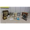 Image 1 : Tick Tock…. 10 Clocks  ; Electric, Wind Up, Travel, 2 With Cracked Face, No Key or
