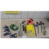 Image 1 : Fish Tape, Clamps, staplers, Planer, 100' Tape Measure, plus more