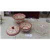 Image 1 : Matching Bowls with 1 Lid & 2 Pyrex Pie Plates