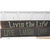 Image 2 : 5 Wooden Signs with Slogans - Largest 15.5" x 28" 