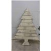 Image 2 : Christmas Décor ; Wooden Made Tree 55" Tall, Cone Shaped Tree 31" Tall, Light Up 
