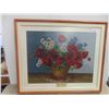 Image 1 : Framed Needle Point Roses 29" x 34.5" 