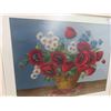 Image 2 : Framed Needle Point Roses 29" x 34.5" 