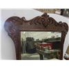 Image 3 : Wood Framed Bevelled Mirror Vintage 32" x 34" 