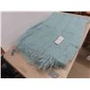 Image 2 : Vintage Mohair Throw in Sea Foam  Green Color Scottish Made by Glen Cree - 