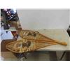 Image 1 : Vintage Wood + Gut First Nations Made Snowshoes 47" Long - Excellent Condition