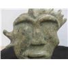 Image 3 : Intuit Soapstone on Caribou Antler Signed in Inuit Script 8"  tall  Dated 95