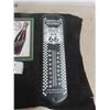 Image 3 : Tin Route 66 Thermometer + Dr. Pepper Sign 9"x 16" 