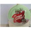 Image 2 : 2 Vintage 7Up Advertising Cardboard Easel Back Signs - Christmas 14" x 19" 